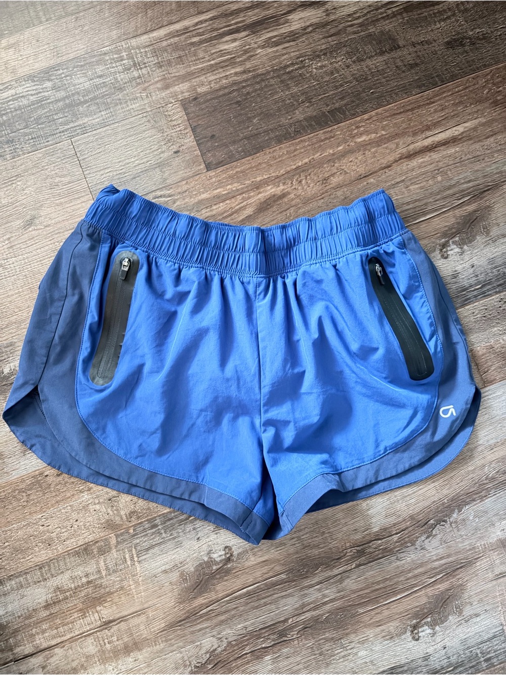 GAP Women's Athletic Shorts in Periwinkle Blue with Dark Trim